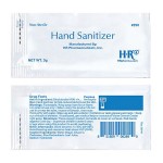 PACK OF 6, Hand Sanitizer HR, 3 Gram Ethyl Alcohol Gel Individual Packets